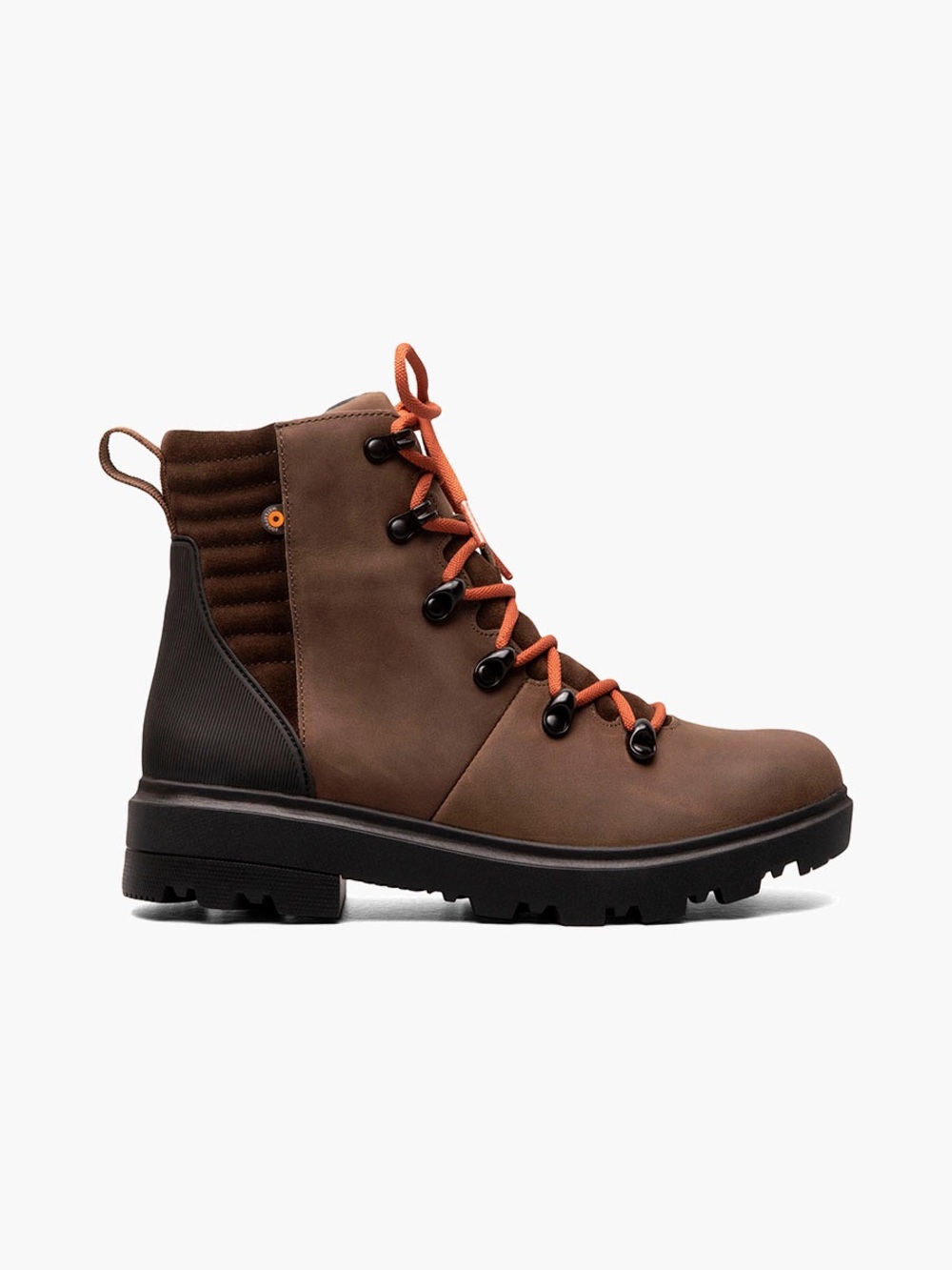 BOGS Women’s Holly Brown Leather Waterproof Lace Boot—7 - Picture 3 of 13